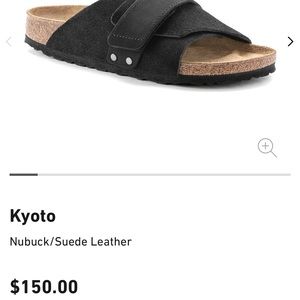 Birkenstock black Kyoto Mens sandals size 38